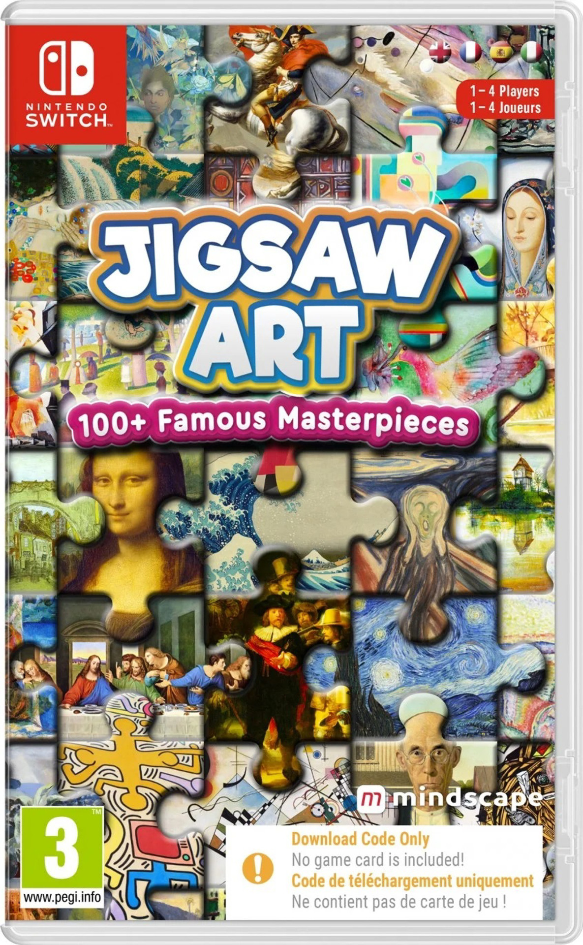 Jigsaw Art: 100+ Famous Masterpieces (code in a box) - Nintendo Switch