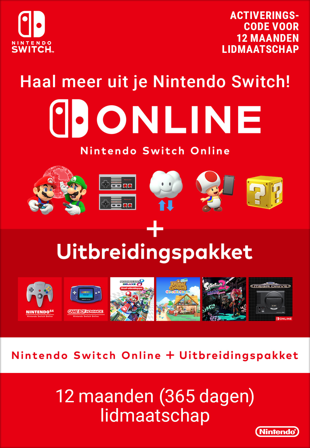 Nintendo Switch Online + Expansion Pack (365 Days Individual Membership) - Nintendo Switch