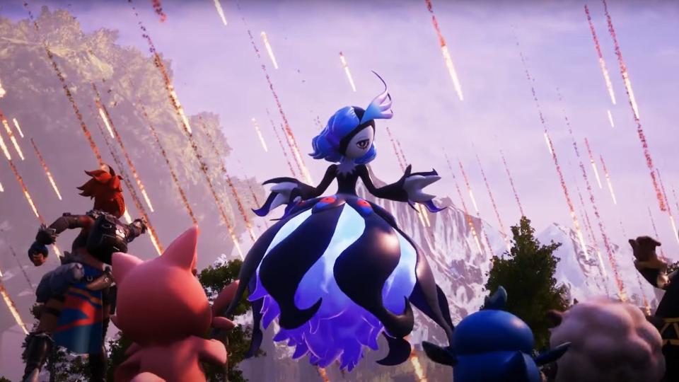 Palworld introduceert eerste raid met vliegende gothic meisje