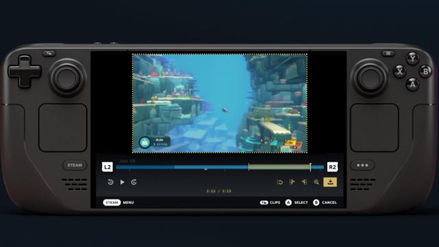 steam adds built-in game recording, works on steam deck