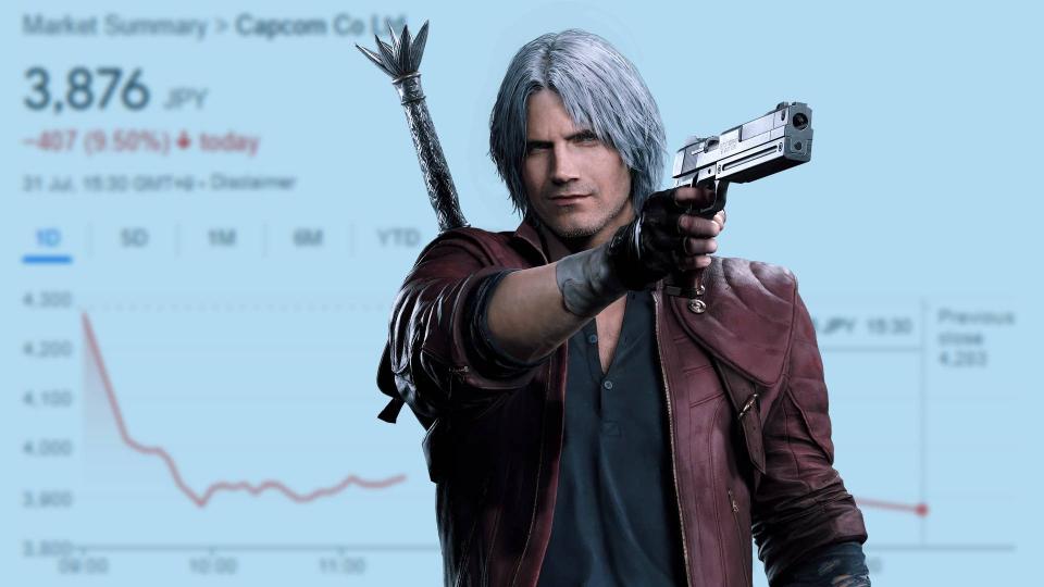 Devil May Cry 5 Surpasses Monster Hunter, Shares Plummet