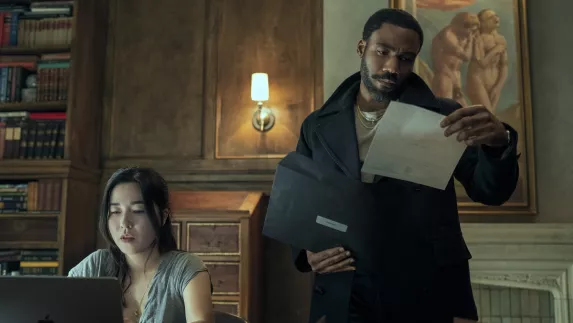Explosive first look: Donald Glover and Maya Erskine set screens on fire in 