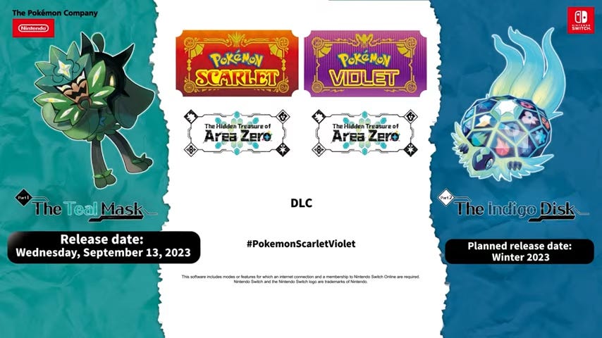 First DLC for Pokemon Scarlet and Violet available in September
