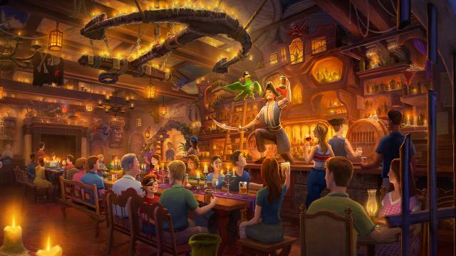 Inside Disney's Pirates of the Caribbean Beak and Barrel Tavern