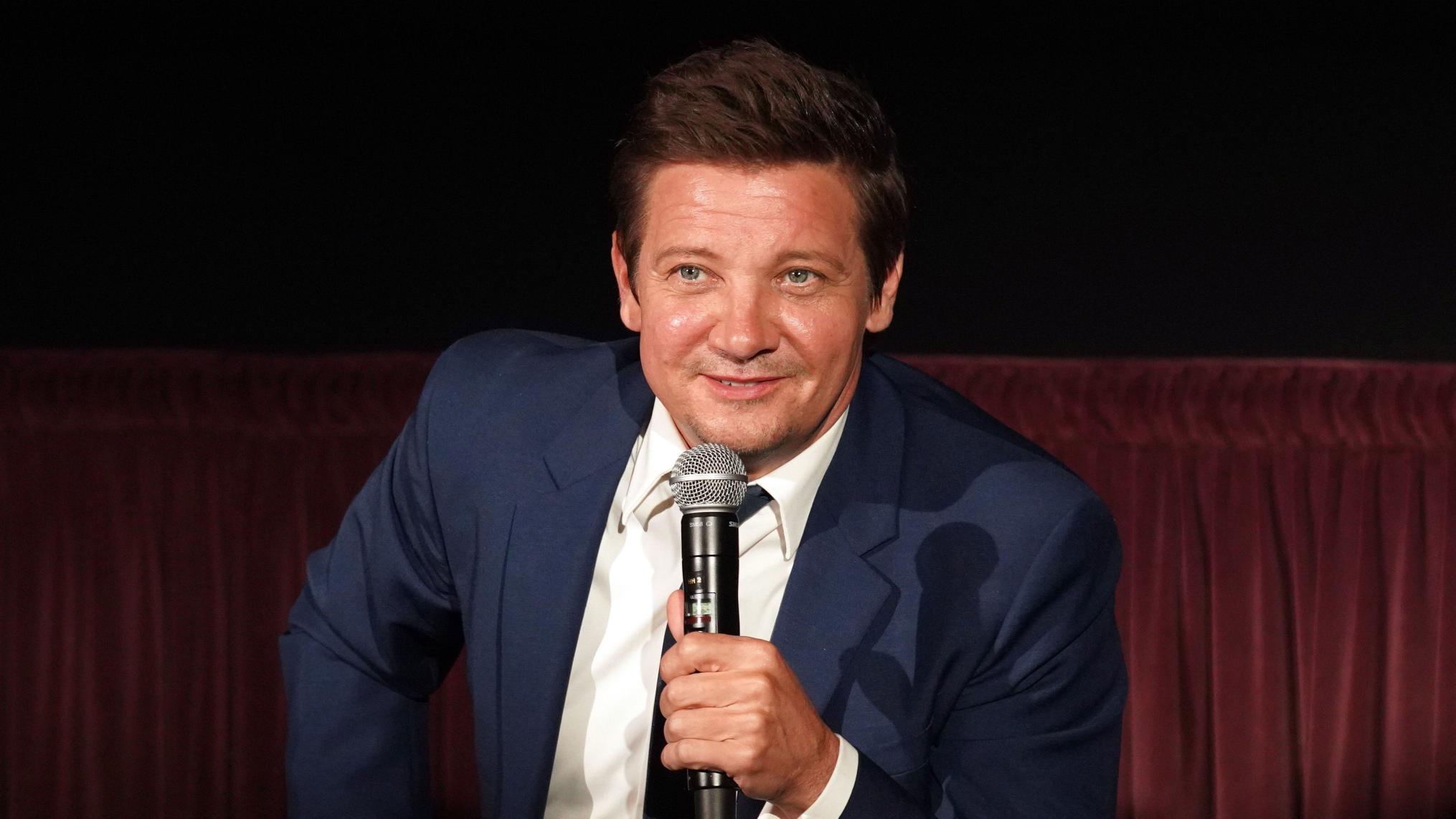 Jeremy Renner back on set after snow plough scare