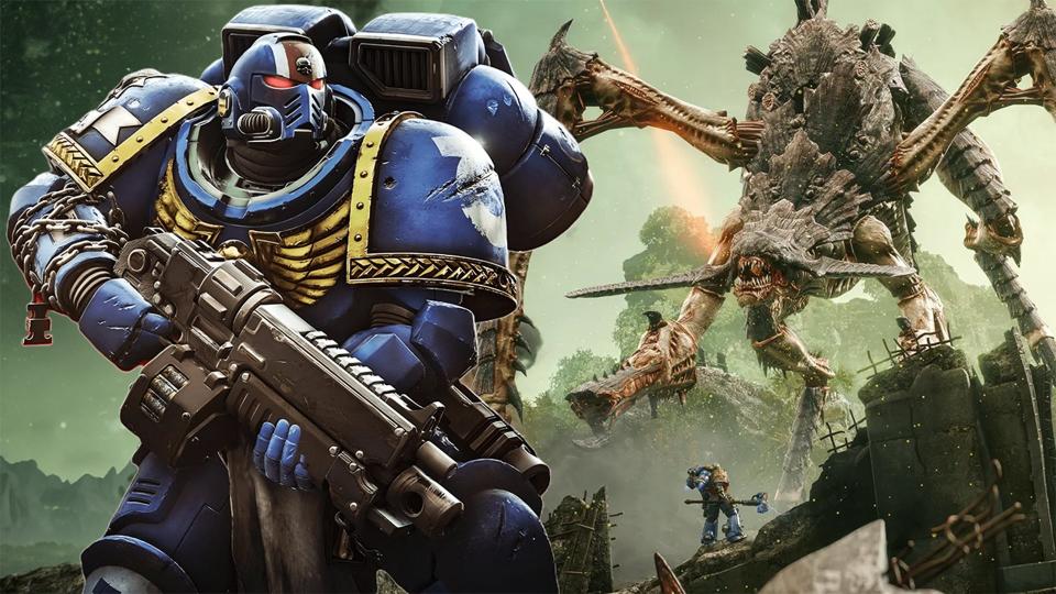 Speler verslaat Bio-Titan in Warhammer 40,000: Space Marine 2