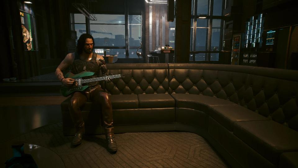 Rock Keanu Reeves in het appartement van V - Cyberpunk 2077 Mod maakt het mogelijk