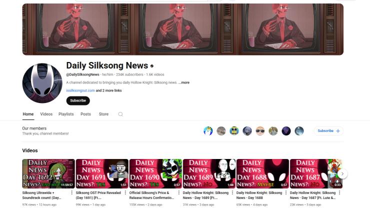 Superfan ends 1,693 days of Silksong news videos