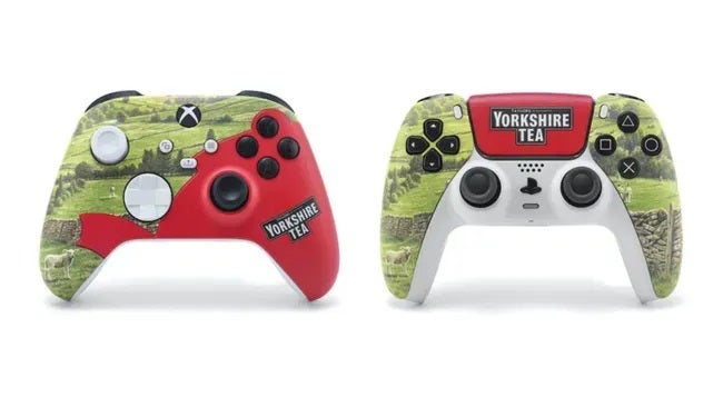 Unleash Brit Charm on Your Console with Yorkshire Tea-Themed PlayStation & Xbox Controllers for a Steep £150