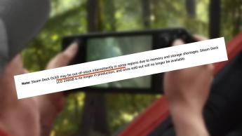 Valve Cites RAM and Storage Shortages Hurting Steam Deck Supply