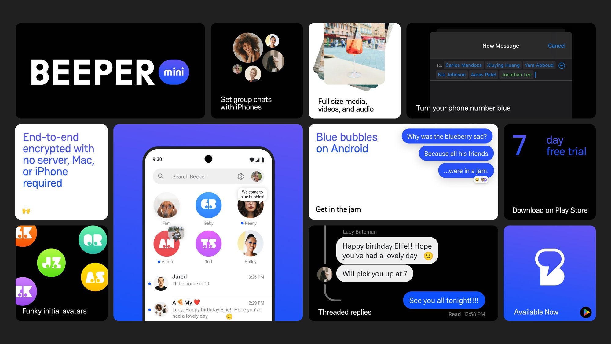 android app brings 'blue bubbles' to iphone texts