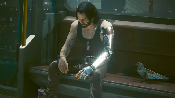 cyberpunk 2077 update brings sad Keanu meme