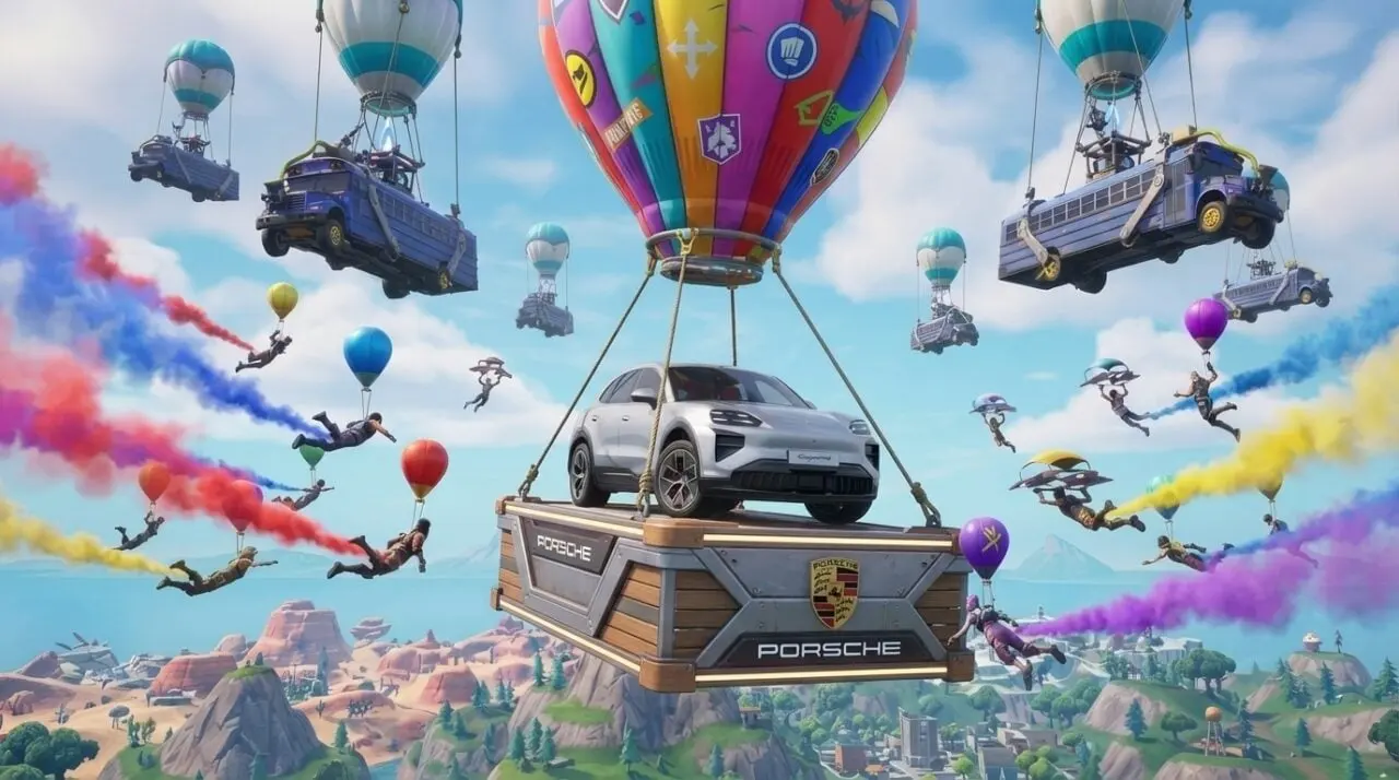 Epic Games and Porsche launch Cayenne Turbo Electric in Fortnite