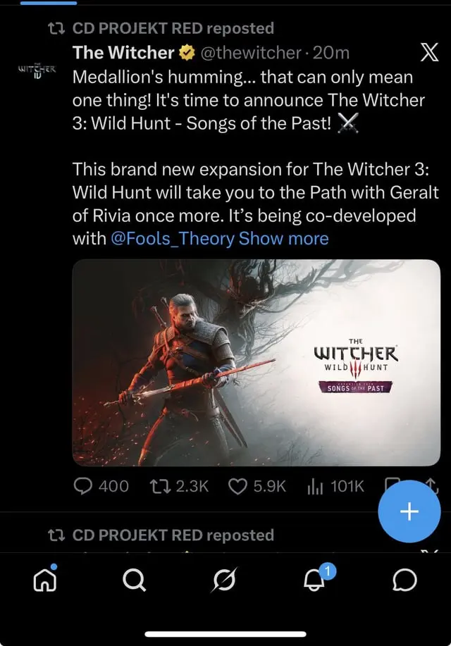 A new DLC for The Witcher III: Wild Hunt announced