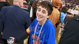 Timothée Chalamet celebrates Knicks' win over Oscars