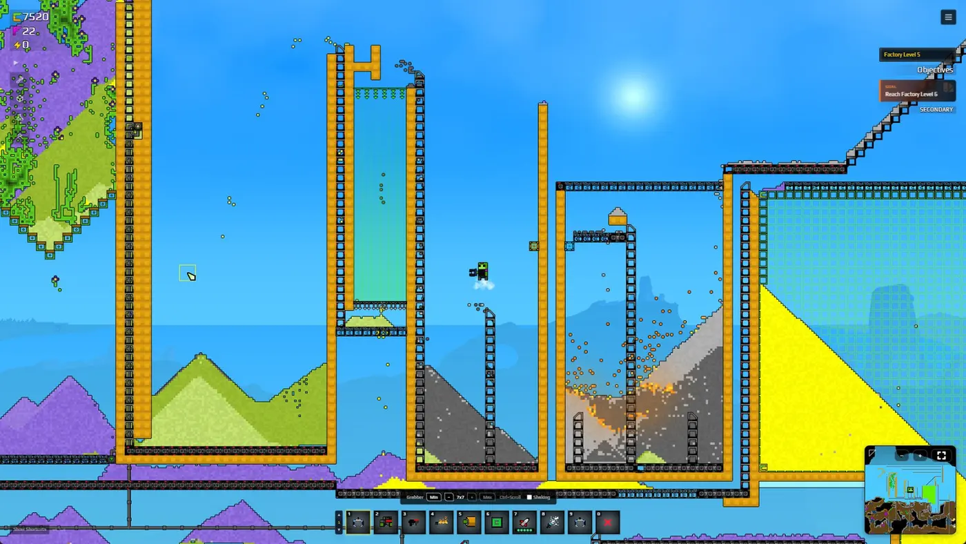 Sandustry: a unique mix of Terraria and Factorio in early access