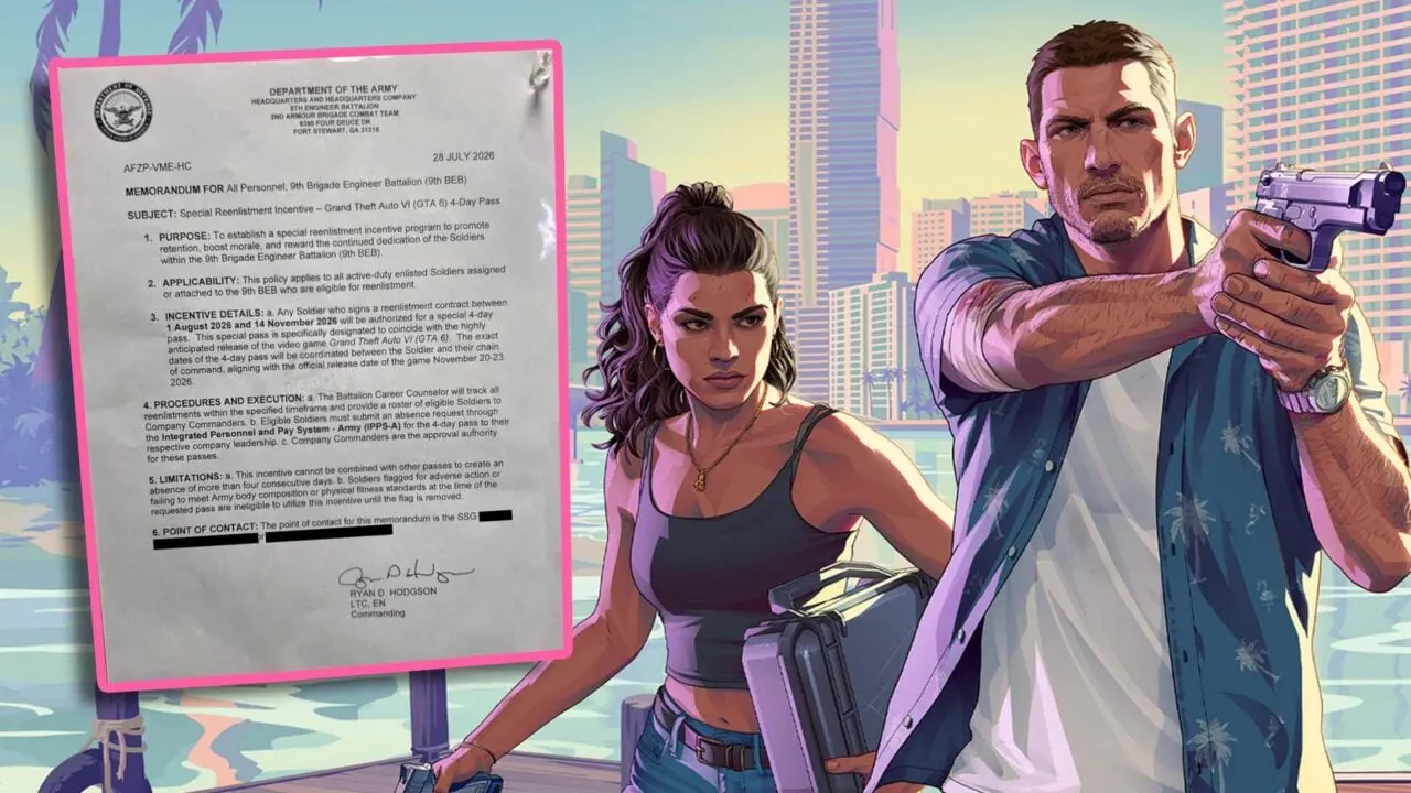 GTA 6: U.S. Army offers leave as a re-enlistment bonus