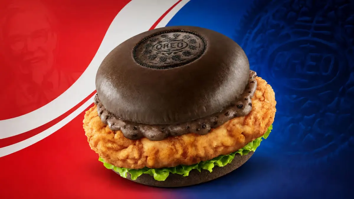 KFC and Nabisco launch the Oreo chicken burger in China