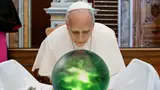 Pope Leo XIV gets green ‘Materia’ orb from Saint Peter for Humanity