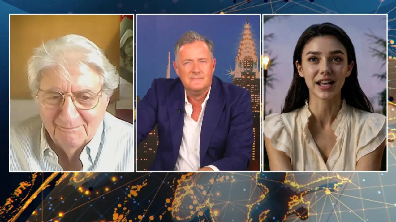 Tilly Norwood seems to glitch in Piers Morgan clip and speaks Cantonese for 20 seconds