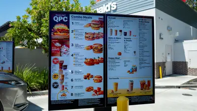 McDonald’s tests ads on menu screens in select restaurants